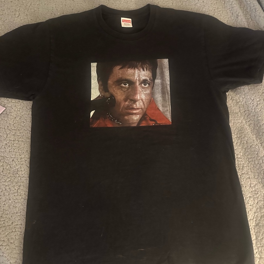 Supreme Black Tee with Iconic Graphic